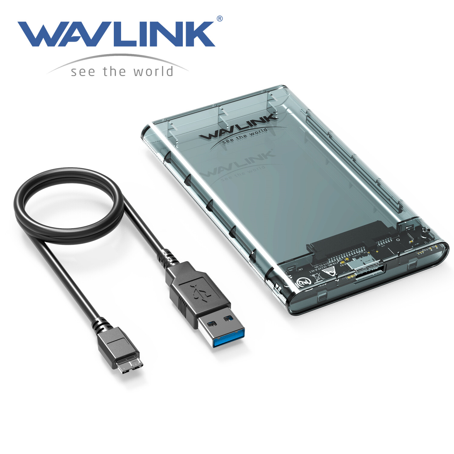 WAVLINK 2.5'' HDD Case SATA SSD to USB3.0 External Hard Drive Disk Enclosure Box