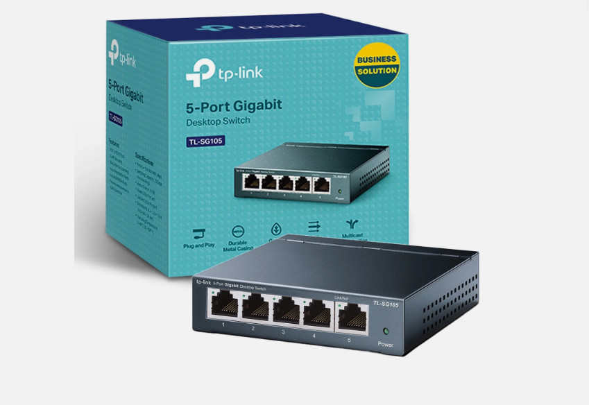 TP-Link 5-Port Gigabit Unmanaged Ethernet Switch Network Expansion TL-SG105