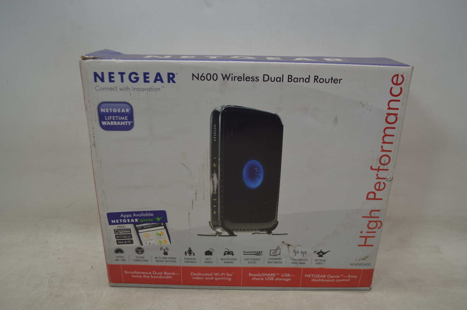 Netgear N600 Wireless Dual Band Router WNDR3400 *New Unused*