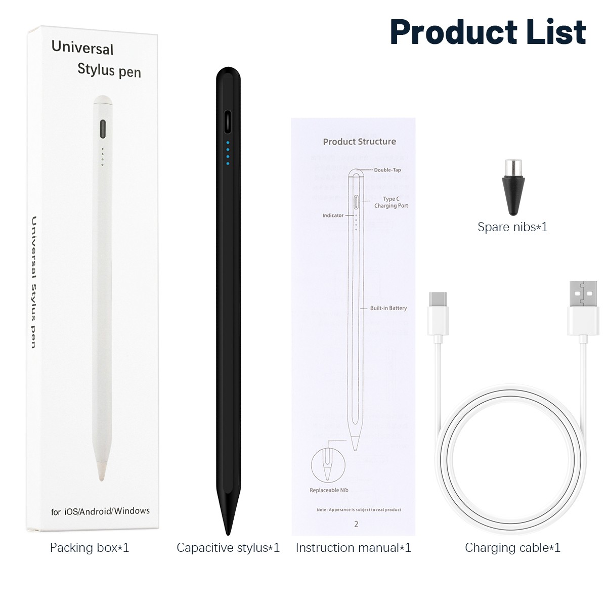 Universal Touch Screen Stylus Pens for iPhone iPad Tablet Samsung Android Phone.
