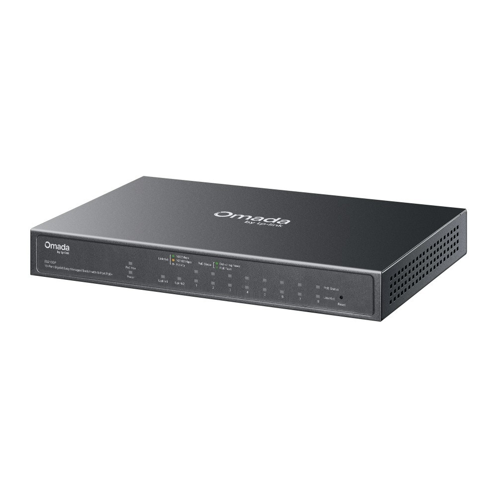 TP-Link ES210GP | Omada 10-Port Gigabit Easy Managed Switch | 8-Port PoE+