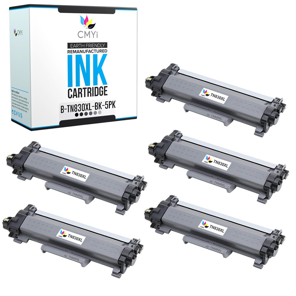 5PK Compatible CMYi TN830XL Cartridge fits Brother MFC-L2820DW L2900DW L2980DW
