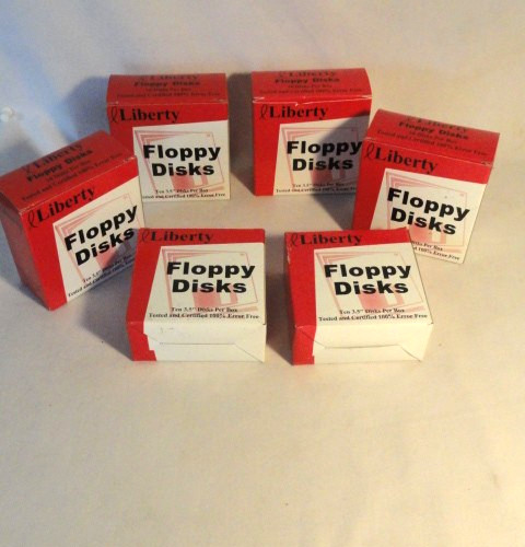 NIB Computer 3.5 Floppy Disks  by Liberty - 6 boxes of 10 each total 60 disks