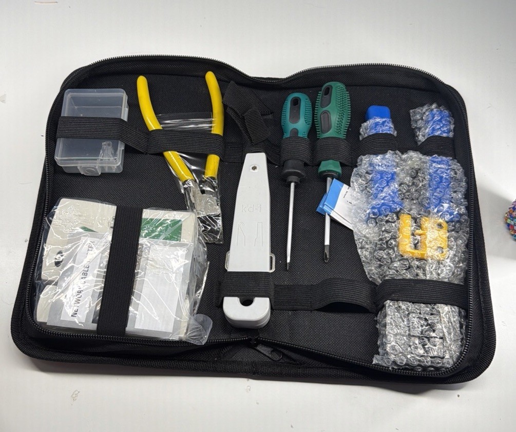 Network Tool Kit, 11-in-1 Portable Ethernet Cable Crimping Tool Kit
