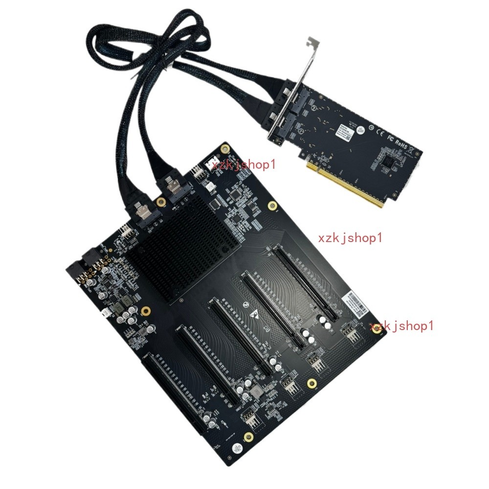 External PCI-E PLX88096 Card PCIe 4.0 5-card expansion backplane Adapter 5*PCIE