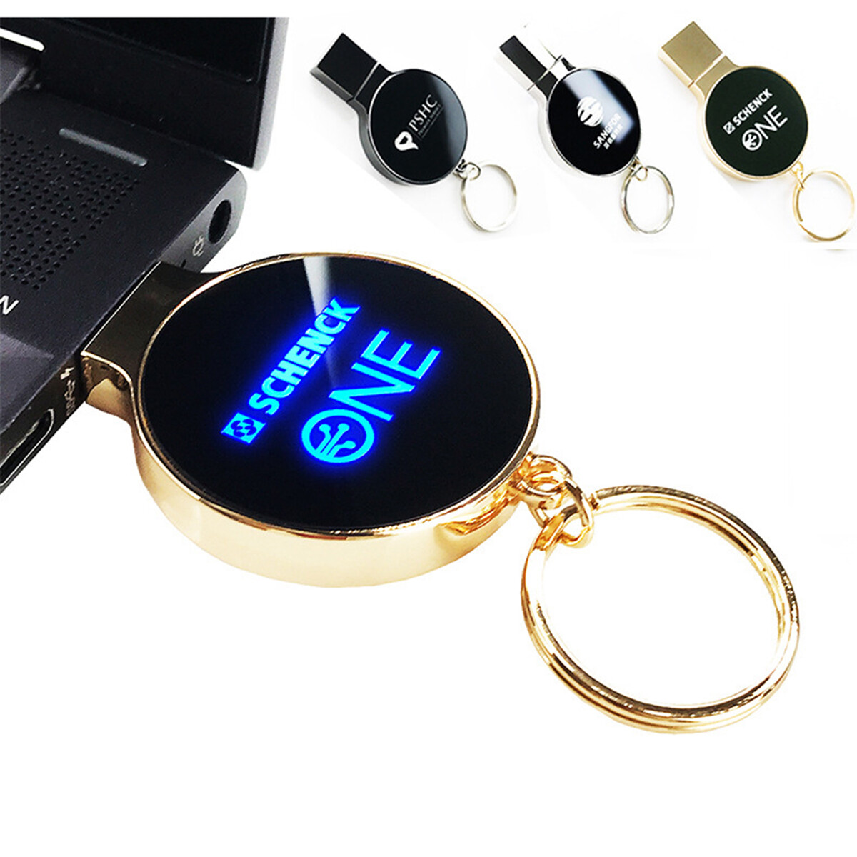 Lot 10PCS 1/2/4/8/16GB Shine Metal USB Flash Drive Memory Stick Custom Logo