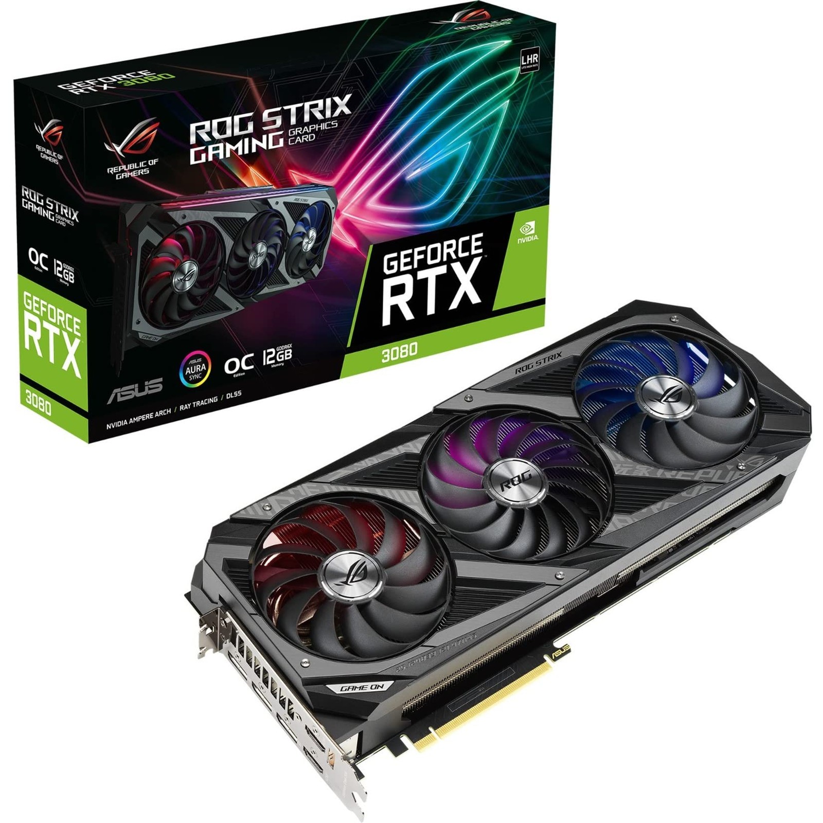 ASUS ROG Strix NVIDIA GeForce RTX 3080 OC 12GB GDDR6X Gaming Graphics Card