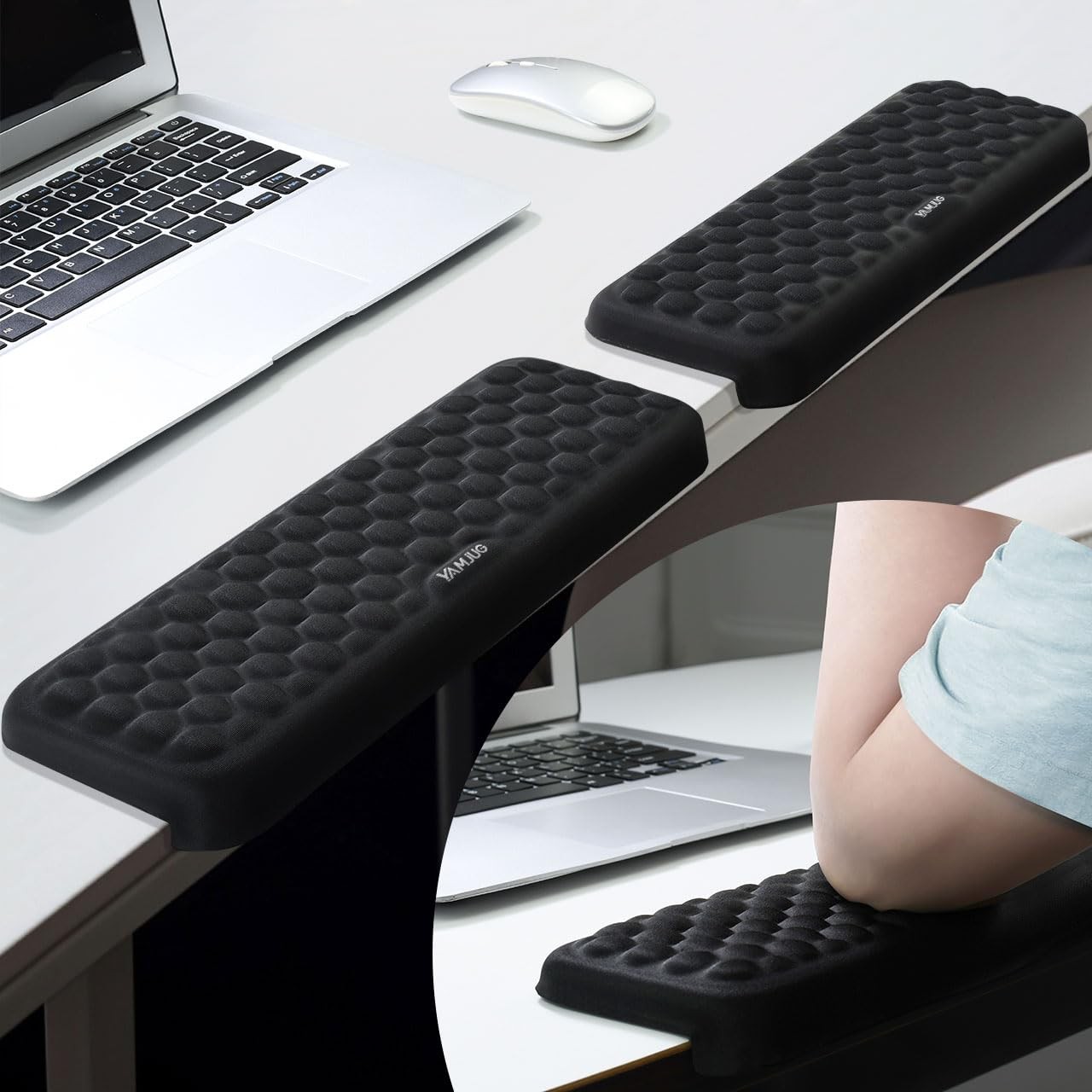 2 PCS LShaped Desk Edge Cushion Ergonomic Memory Foam Support Elbow Pad