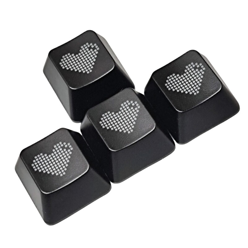 OEM Transparent Heart Keycaps WASD Keycaps For Mechanical Keyboards 4PCS