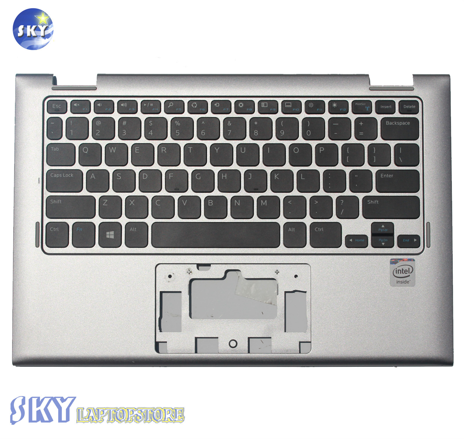 Genuine DELL INSPIRON 11 3147 3148 Laptop PALMREST W/ KEYBOARD 7W4K6 Silver