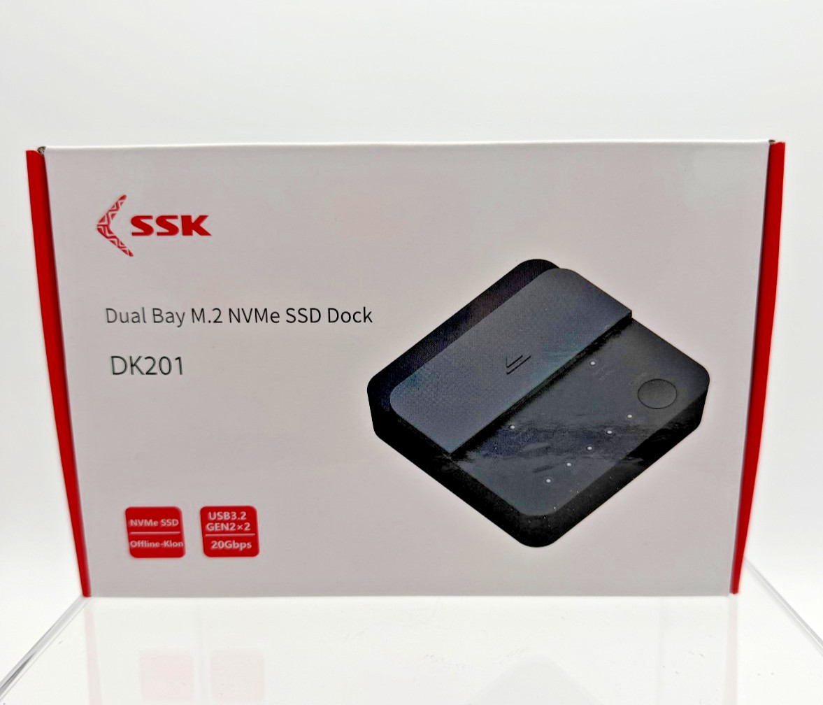 SSK Dual Bay M.2 NVMe SSD Dock DK201 - Used Once  Excellent