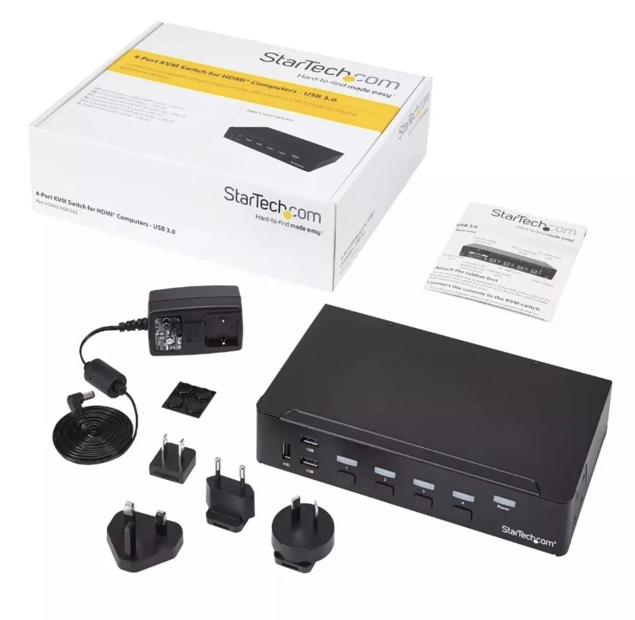 Startech.com 4-port Hdmi Kvm Switch - Built-in Usb 3.0 Hub For Peripheral SV431H