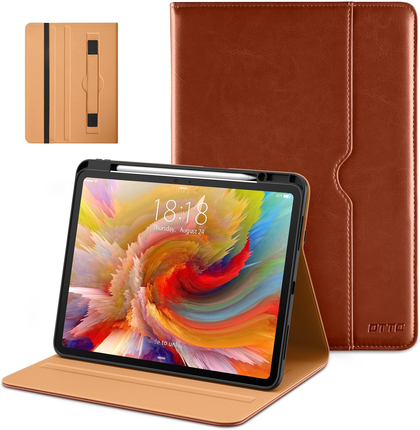 DTTO for iPad Pro 13 Inch Case (M5/M4) 2025/2024, Premium Leather Business Folio