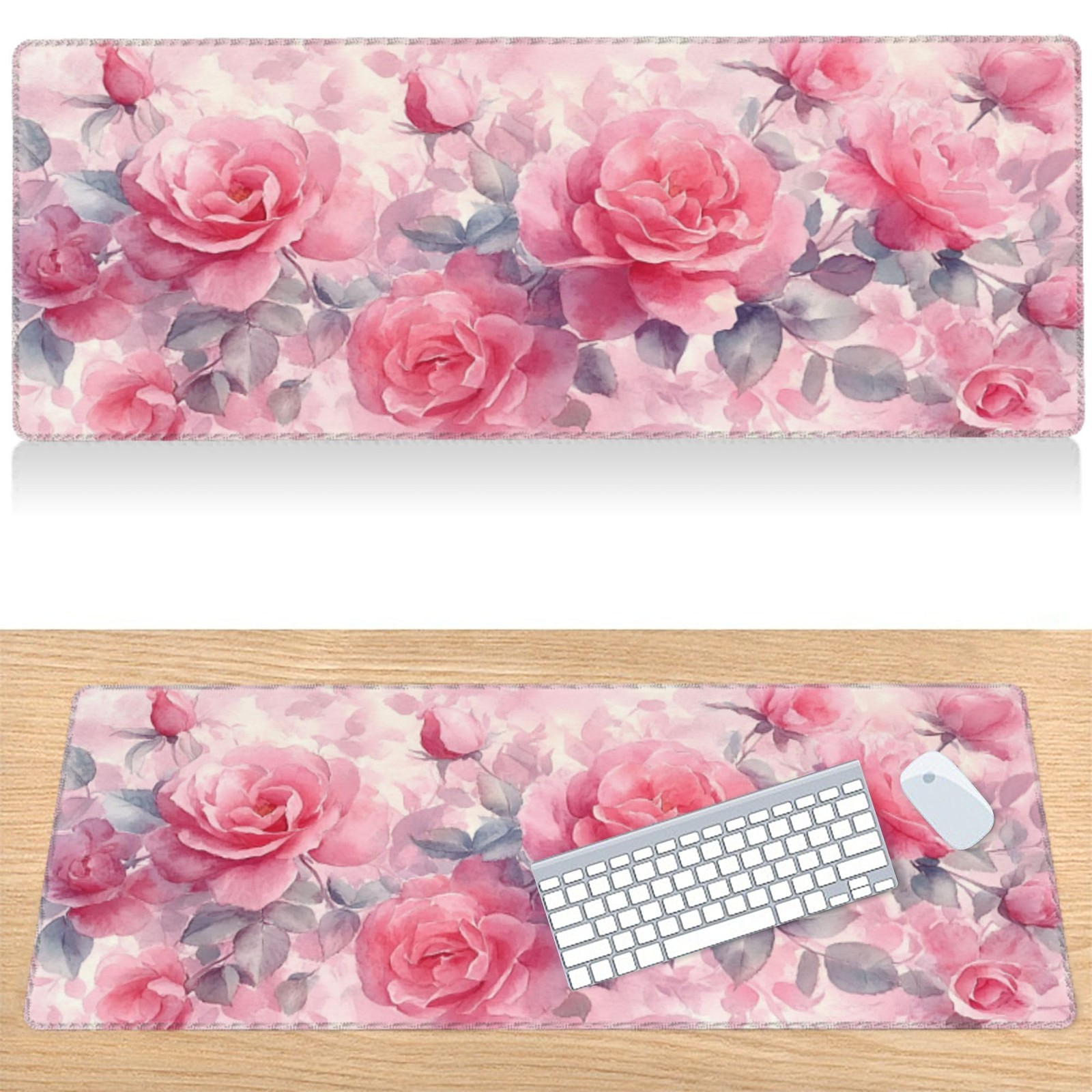 31.5”x11.8”Large Gaming Mouse Pad for Desk, Mouse Mat with Seamed Edges, Wate...