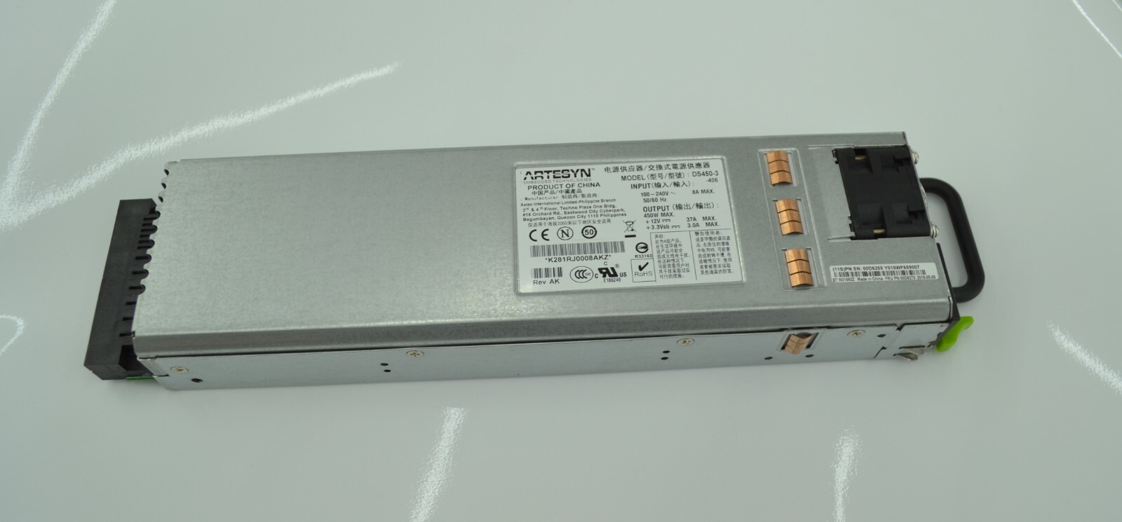 Lenovo RackSwitch G8052 Power Supply 450w DS450-3-406 Hot Swap Artesyn switch
