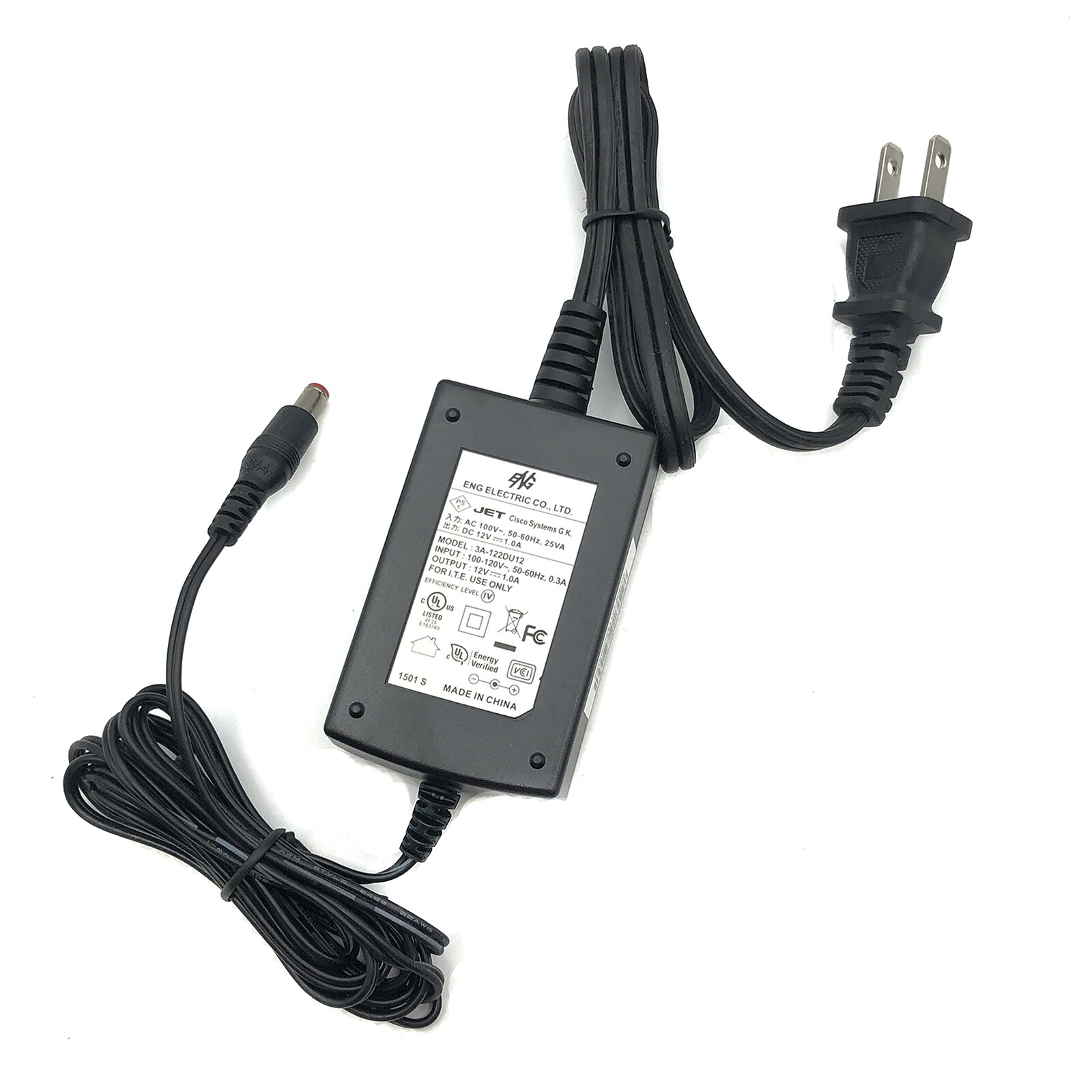 Genuine ENG AC/DC Power Adapter Cisco Linksys Wireless-G Router WRT54G2 WKPC54G