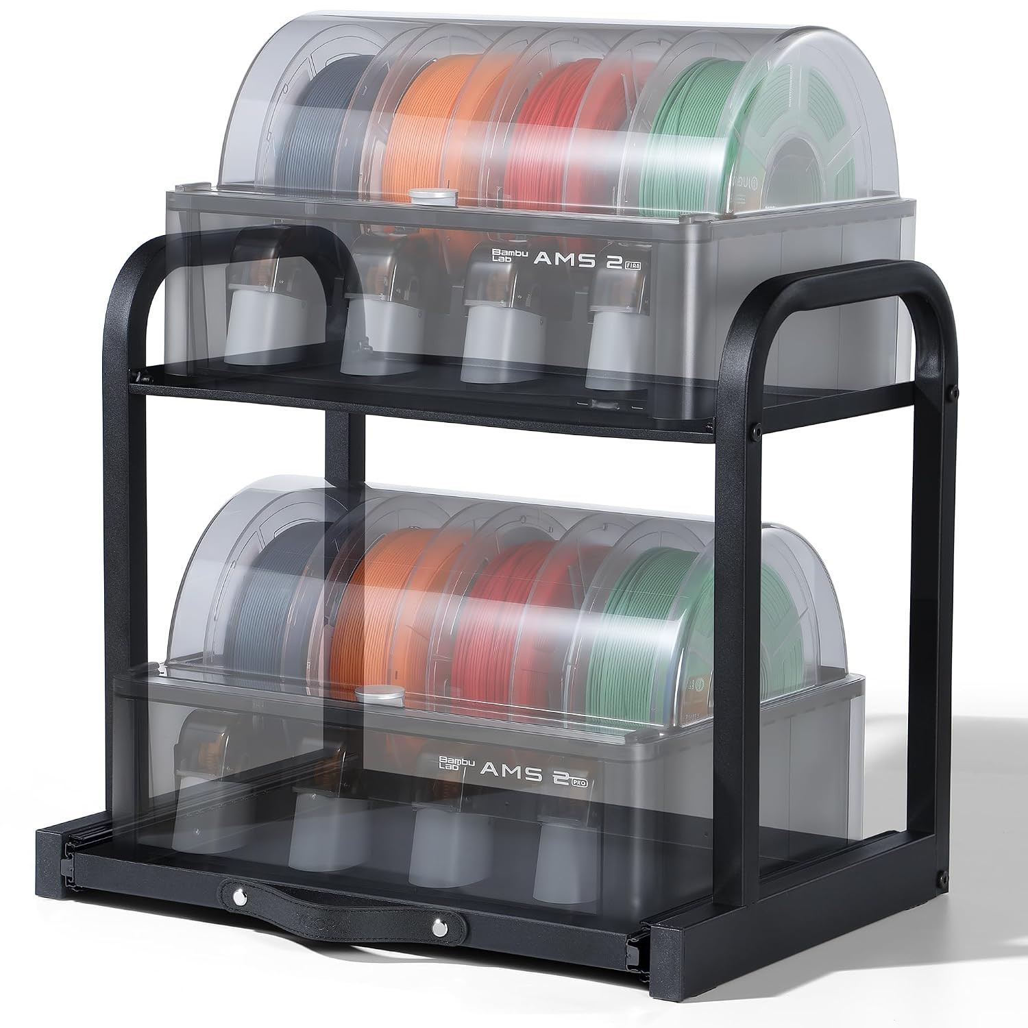 Dual AMS Rack for Bambu AMS/AMS 2 Pro & Anycubic ACE Pro/ACE 2 Pro
