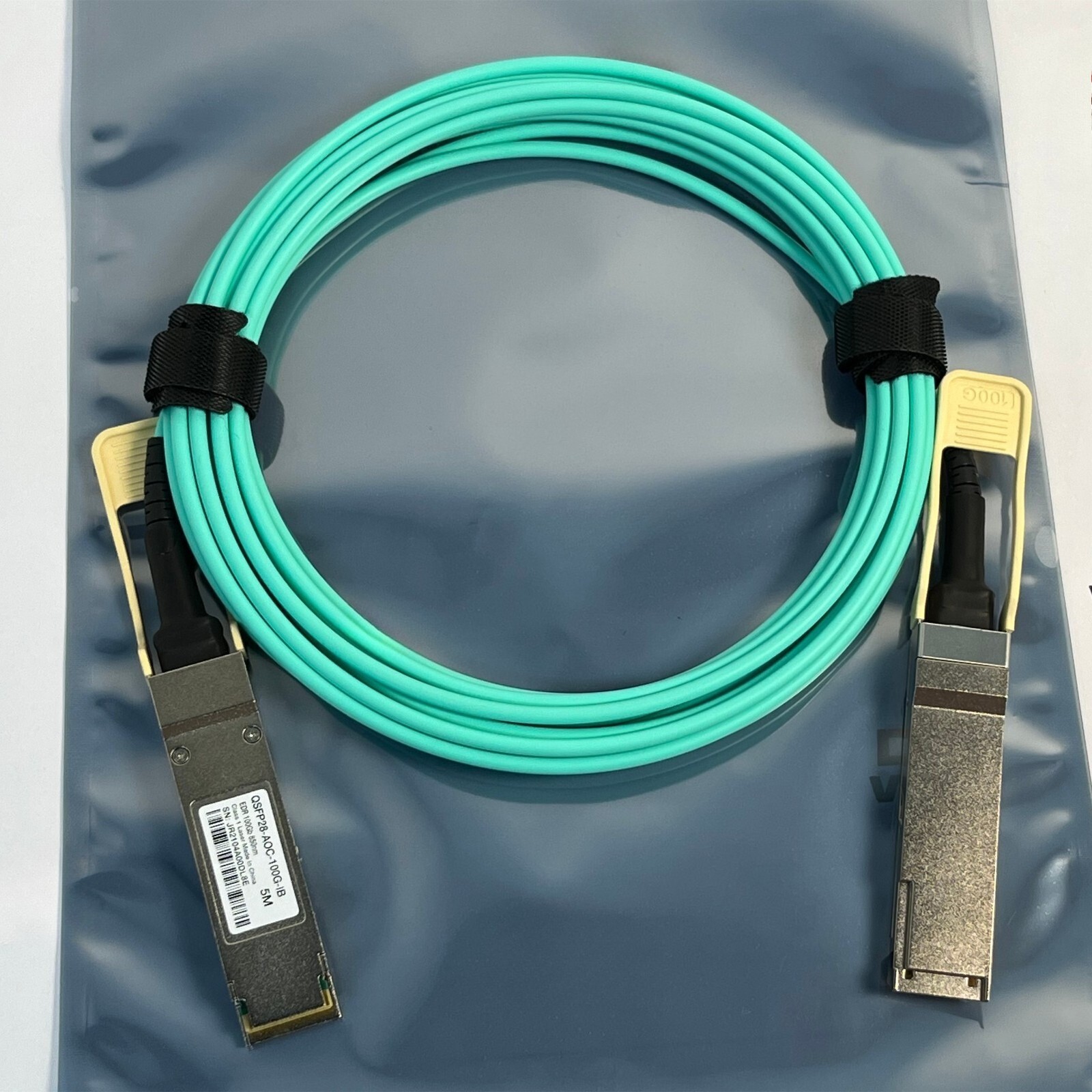 QSFP-100G-AOC-IB 5M Active Optic Cable w/ Transceiver Mellanox Compatible 850nm