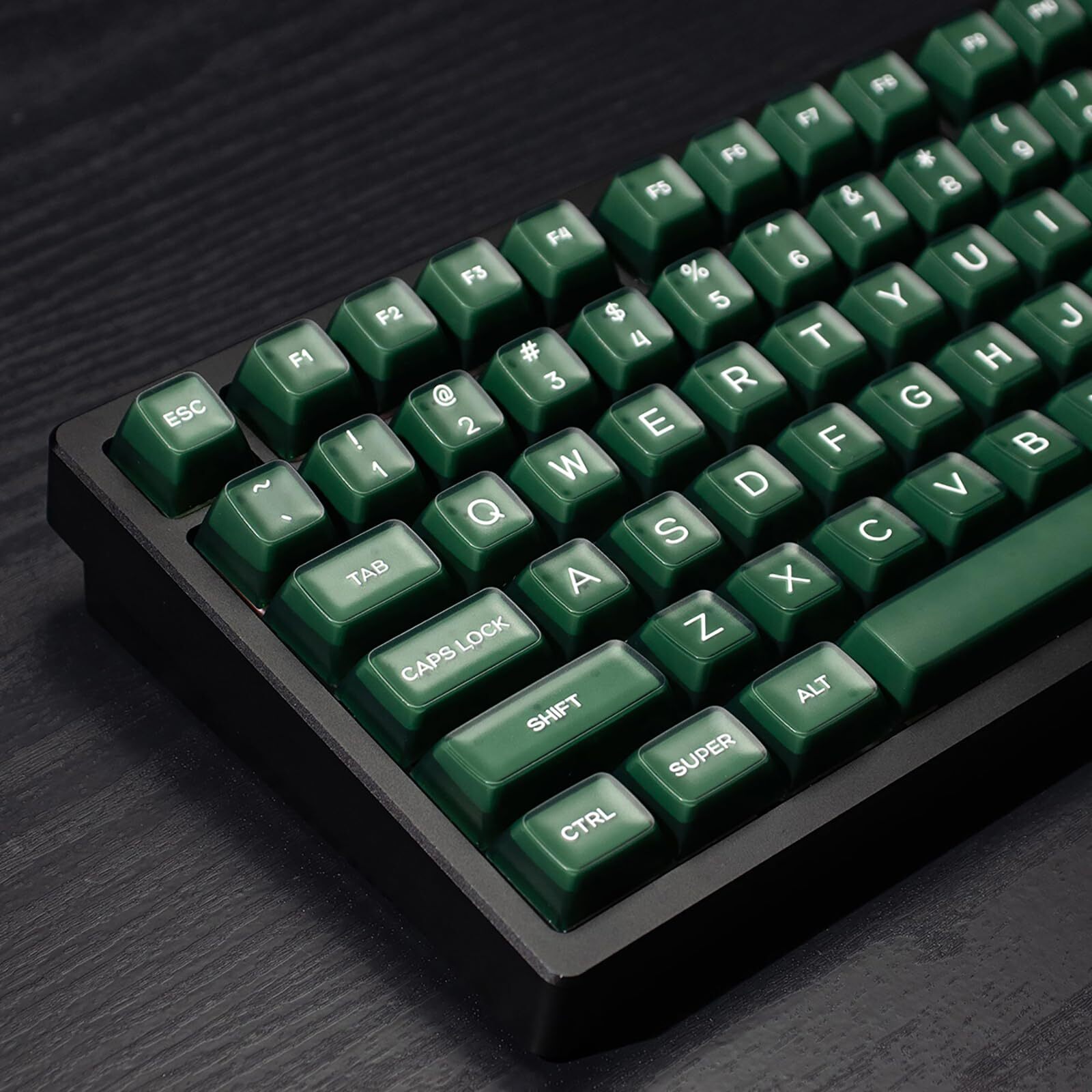 142 Keys PBT Doubleshot SA Keycaps Green Translucent Keycaps Set Fit for 61/64/8