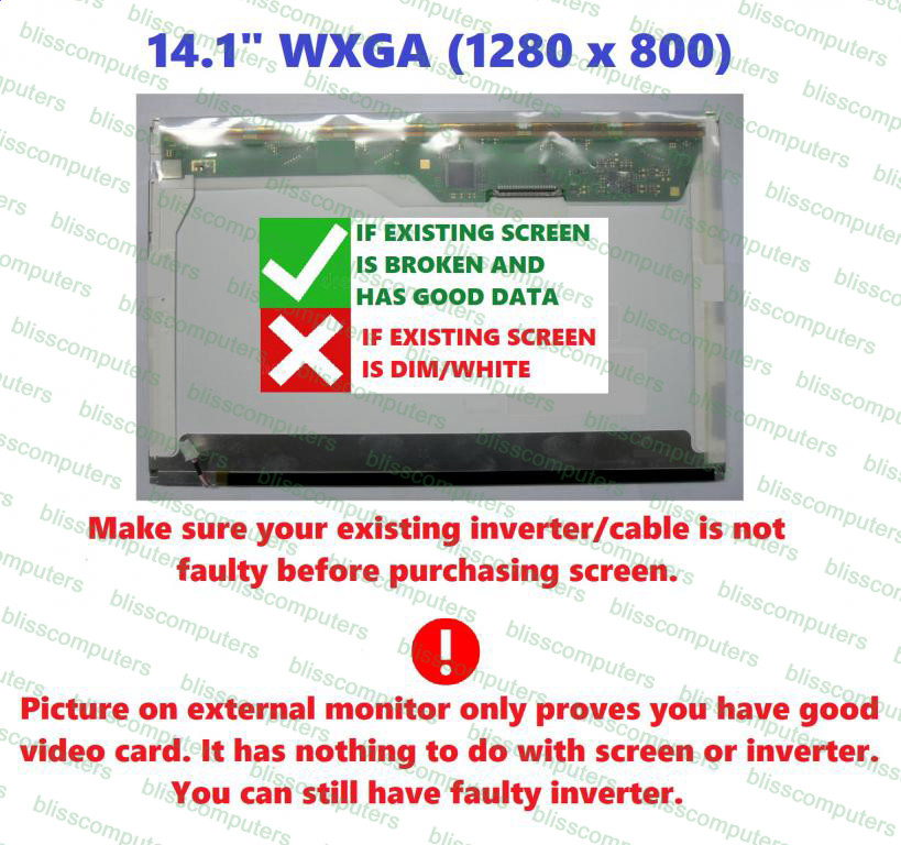 HP 486872-001 LAPTOP LCD Screen 14.1" WXGA CCFL