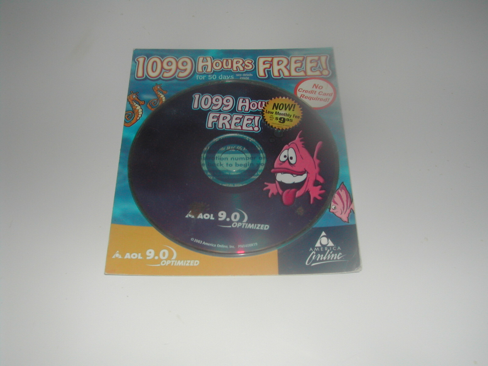 Brand New Sealed AOL 9.0 Optimized 1099 Hours Free  mybe  Rare ?