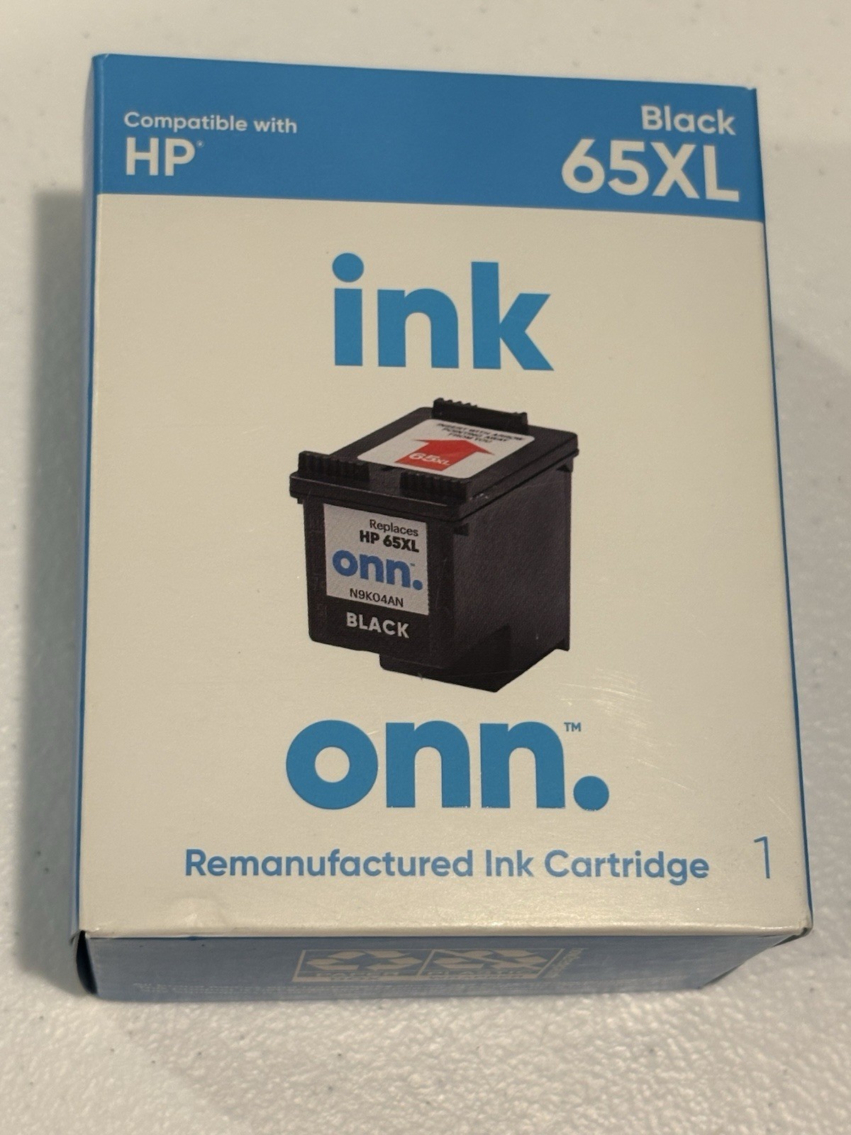 Onn Ink Cartridge HP Compatible 65XL Black NEW