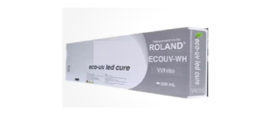 2 PREMIUM COMPATIBLE ROLAND EUV4 220ML WHITE CARTRIDGE