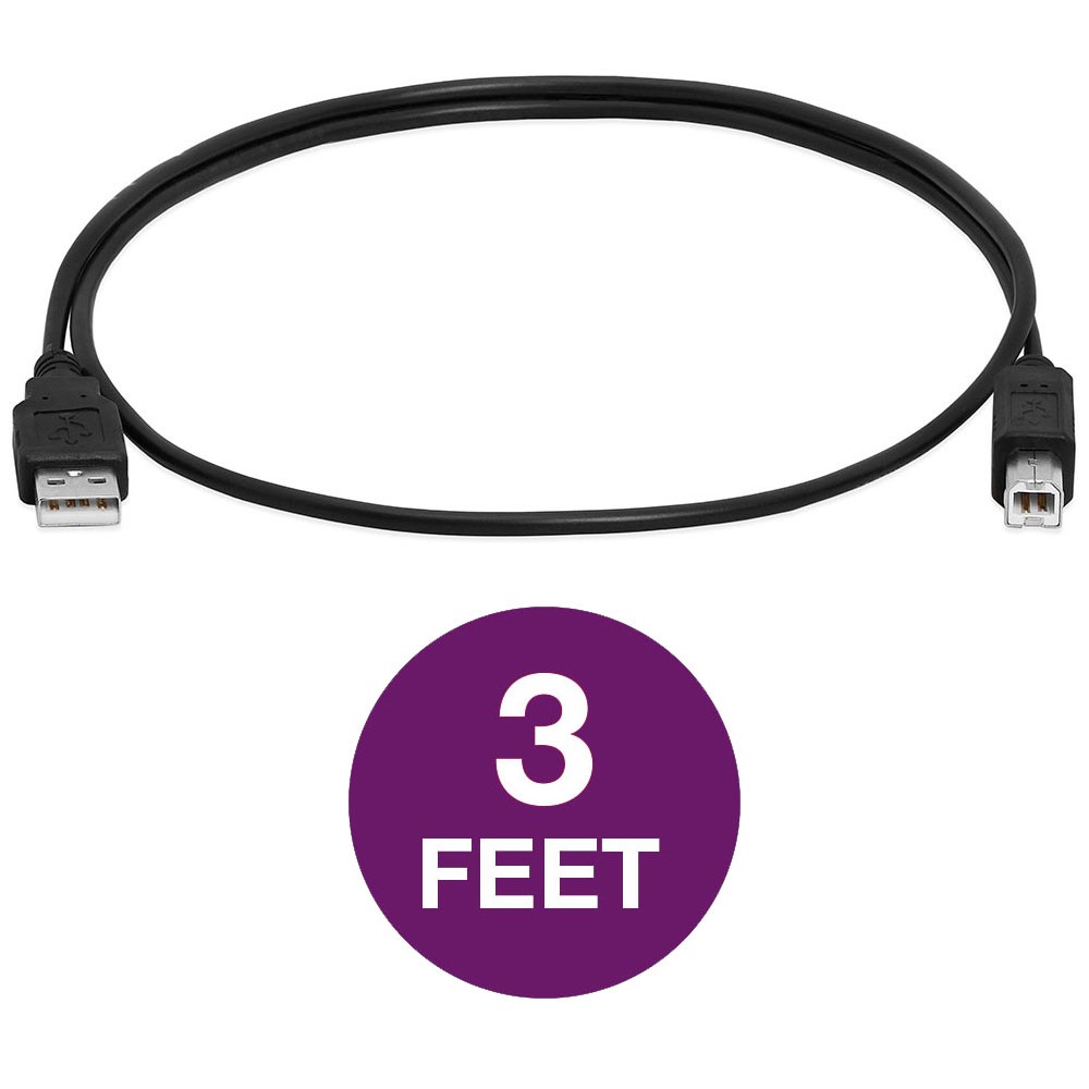USB 2.0 Printer Cable 2 Pack Scanner Cord Dell Canon HP Lexmark Brother Epson