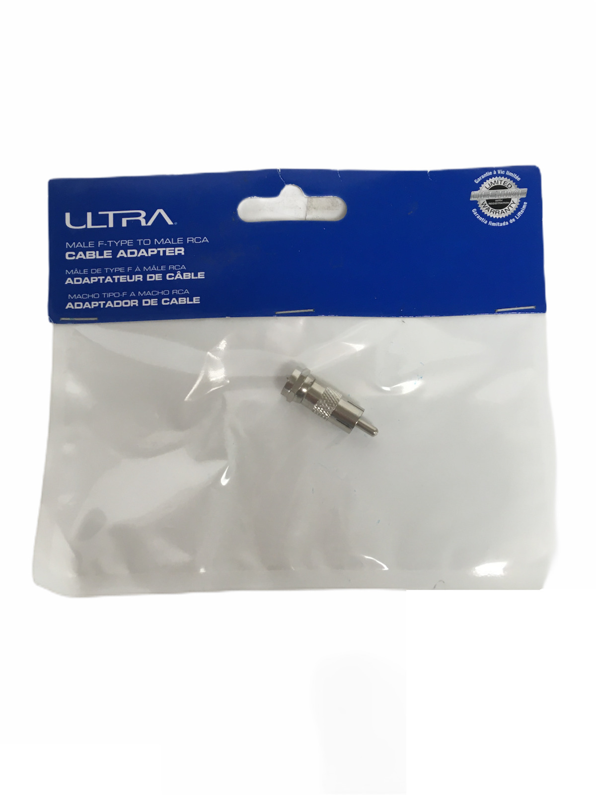 Ultra Male F-Type to Male RCA Cable Adapter