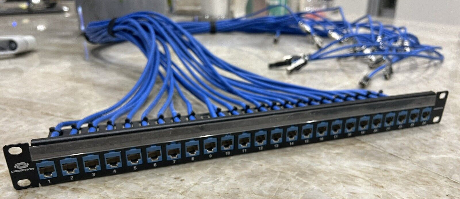 Crestron DM-RPP-K24 DigitalMedia 24-Port Keystone Patch Panel Shielded BB-4