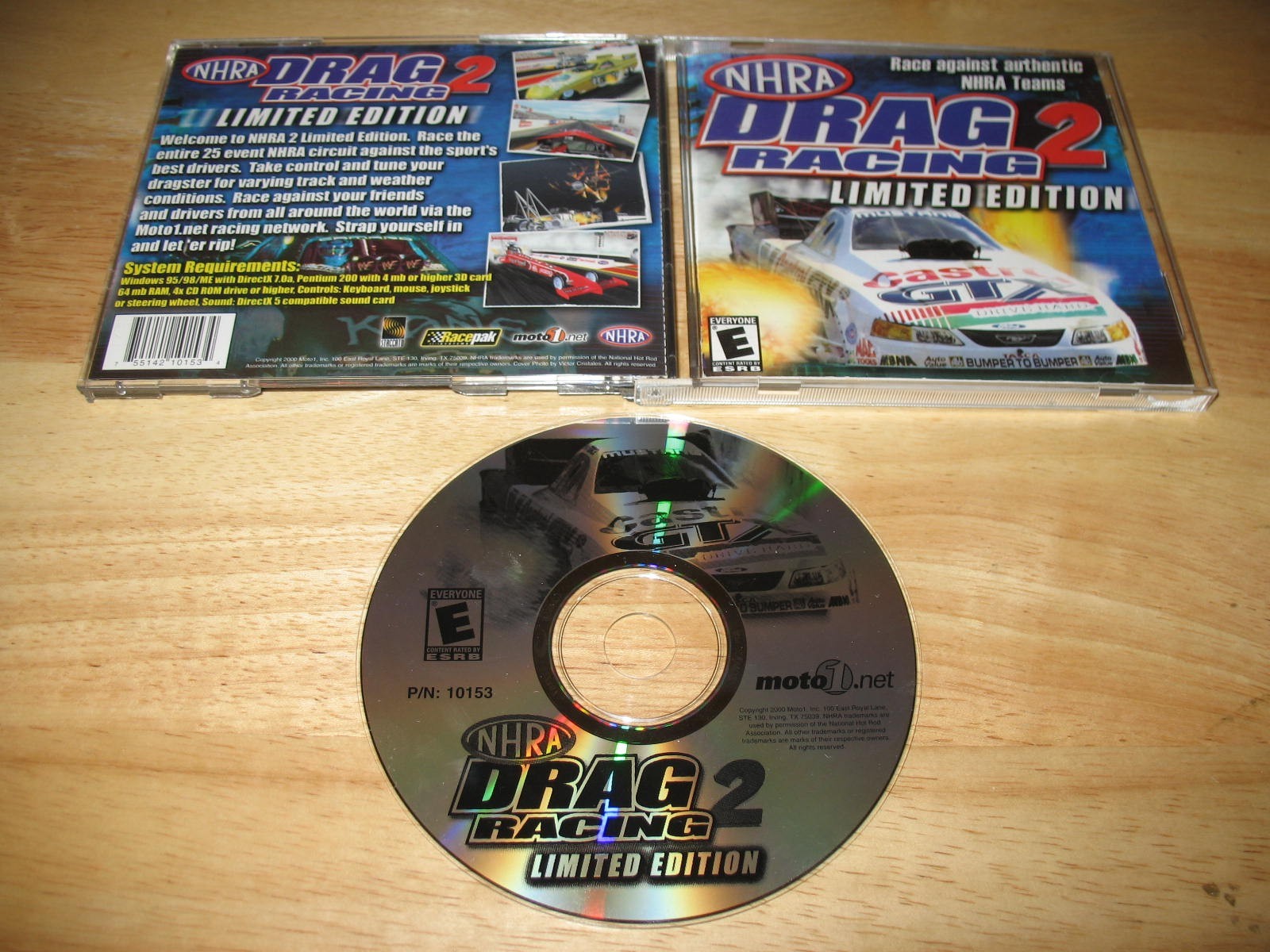 NHRA Drag Racing 2 Limited Edition PC CDROM Moto1 ValuSoft 2000 Windows 95/98/Me