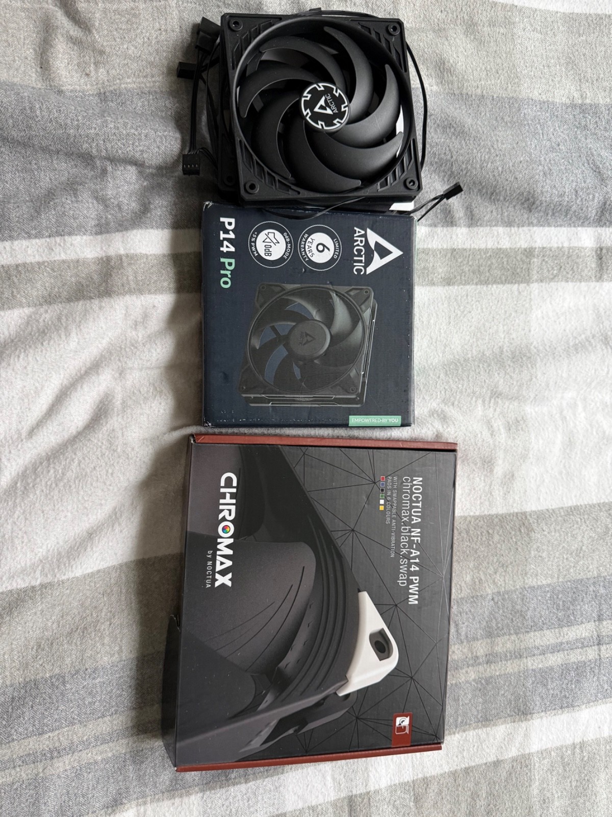 Arctic and noctua pc case fans