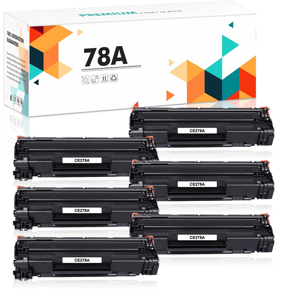 6 Pack CE278A Toner Compatible for HP LaserJet Pro M1536dn P1600 P1606 P1560