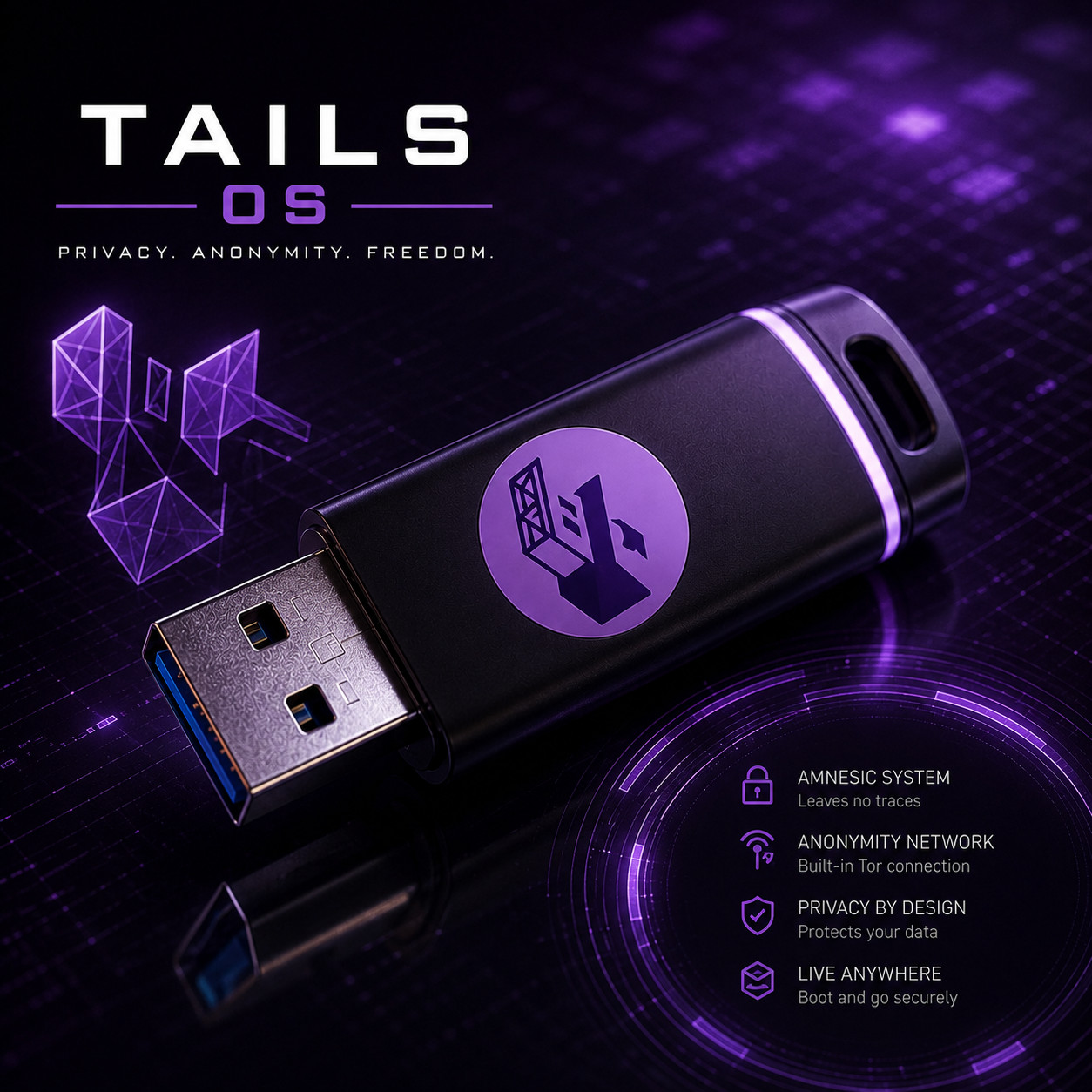 [NEW] Tails OS Custom Bootable USB Drive 32gb 64gb 128gb 256gb