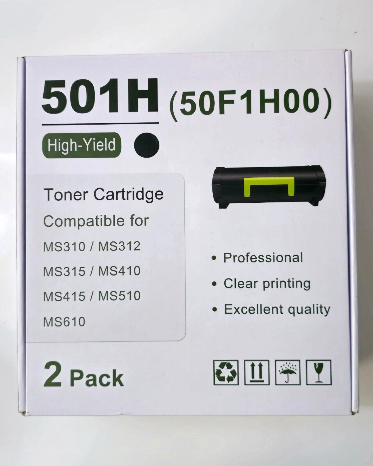 501H 50F1H00 High Yield Compatible Toner  Replacement For  Lexmark Printer