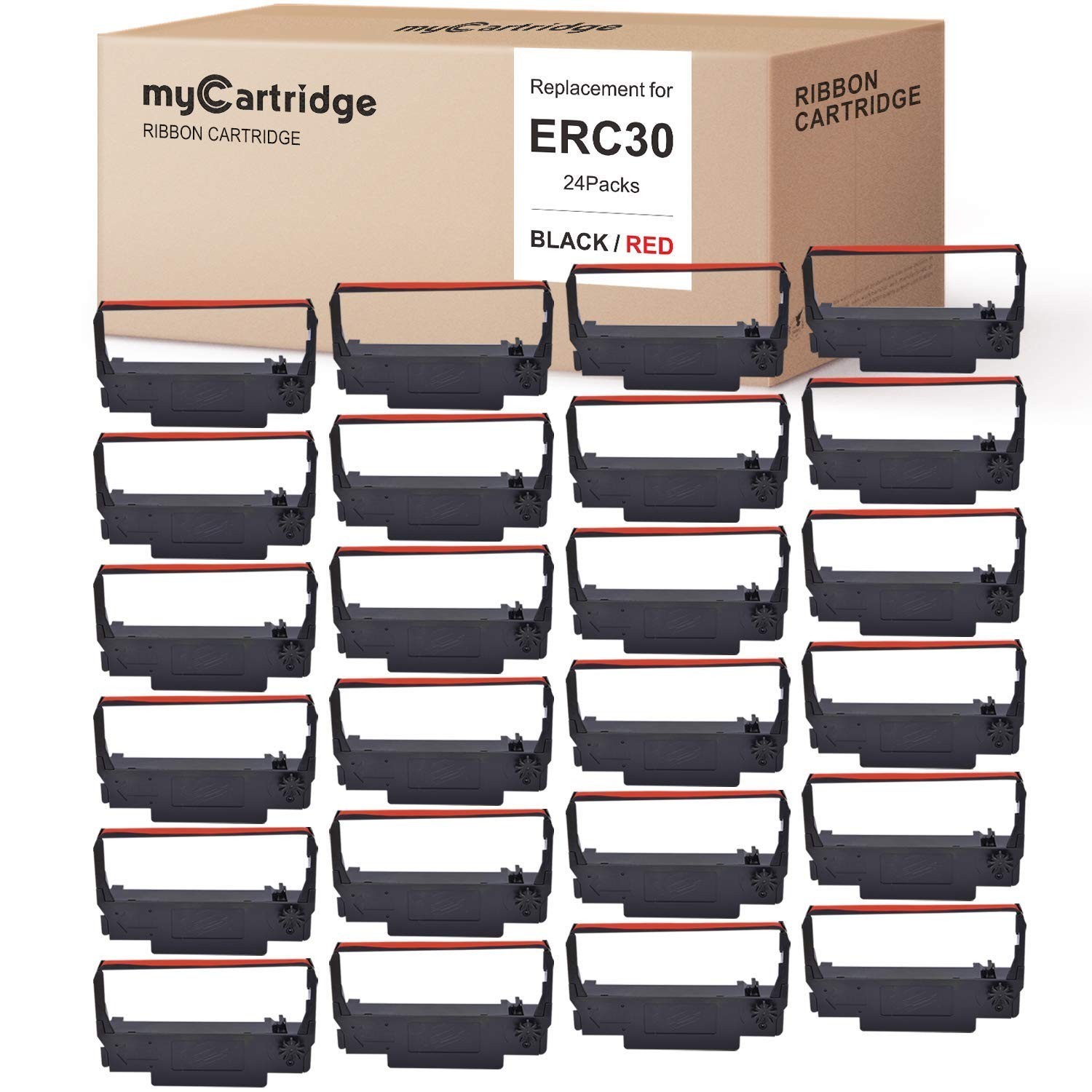 myCartridge 24 Pack ERC30 ERC-30 ERC 30 34 38 B/R Compatible with Ribbon Cart...