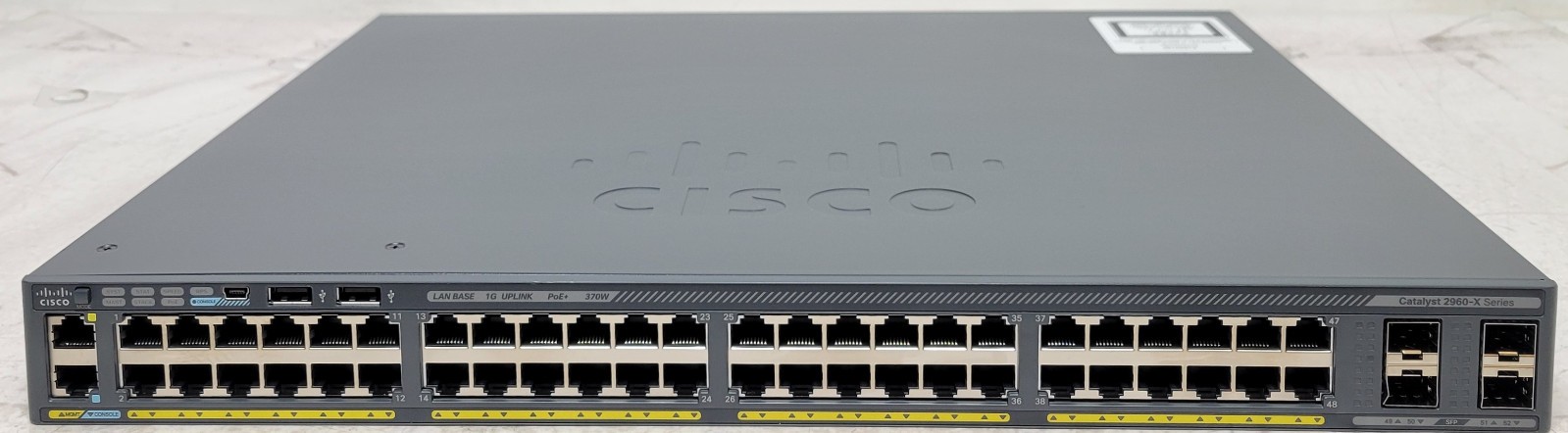 Cisco Catalyst 2960-X 48 Port Gigabit Ethernet Switch 30W PoE+ WS-C2960X-48LPS-L