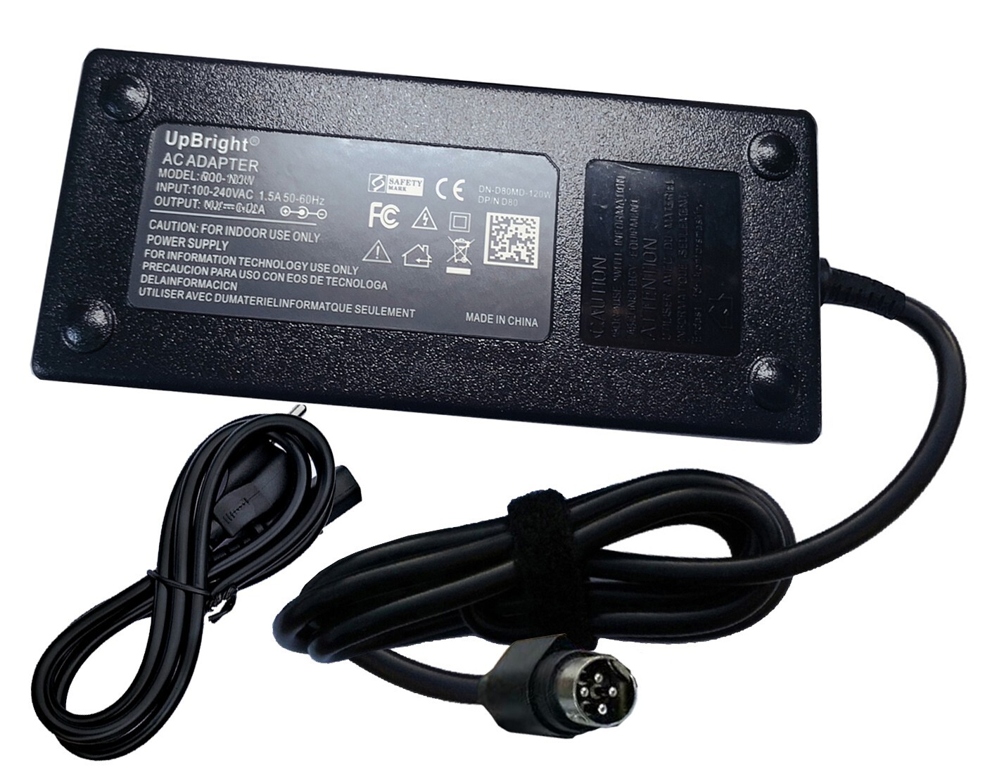 4-pin AC Adapter For GE LOGIQ e LOGIQ i LOGIQ Book GX Vivid E Power Supply Cord