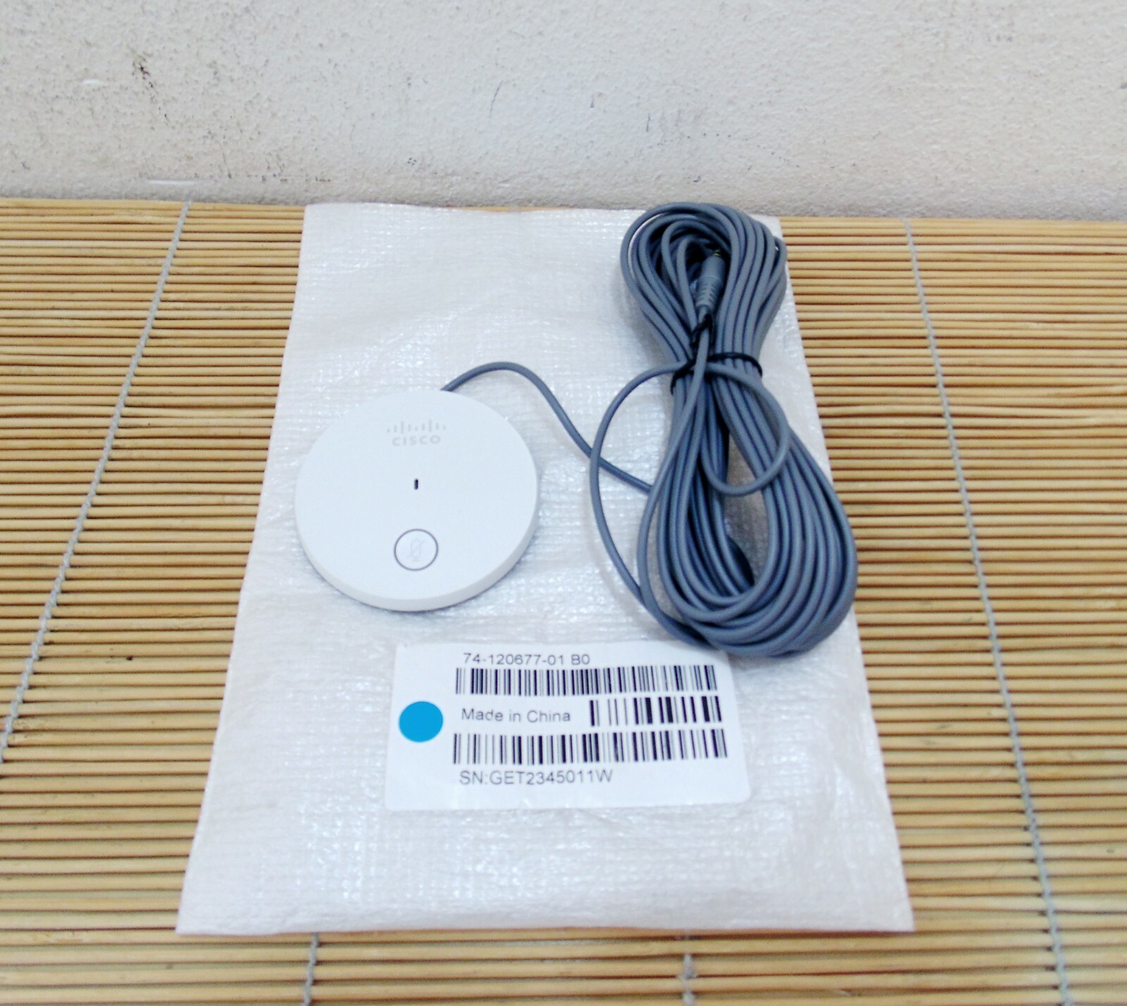 New Cisco CS-MIC-TABLE-J Table Mic TTC5-14 4-Pin Mini Jack Connector 7.5m New Ot