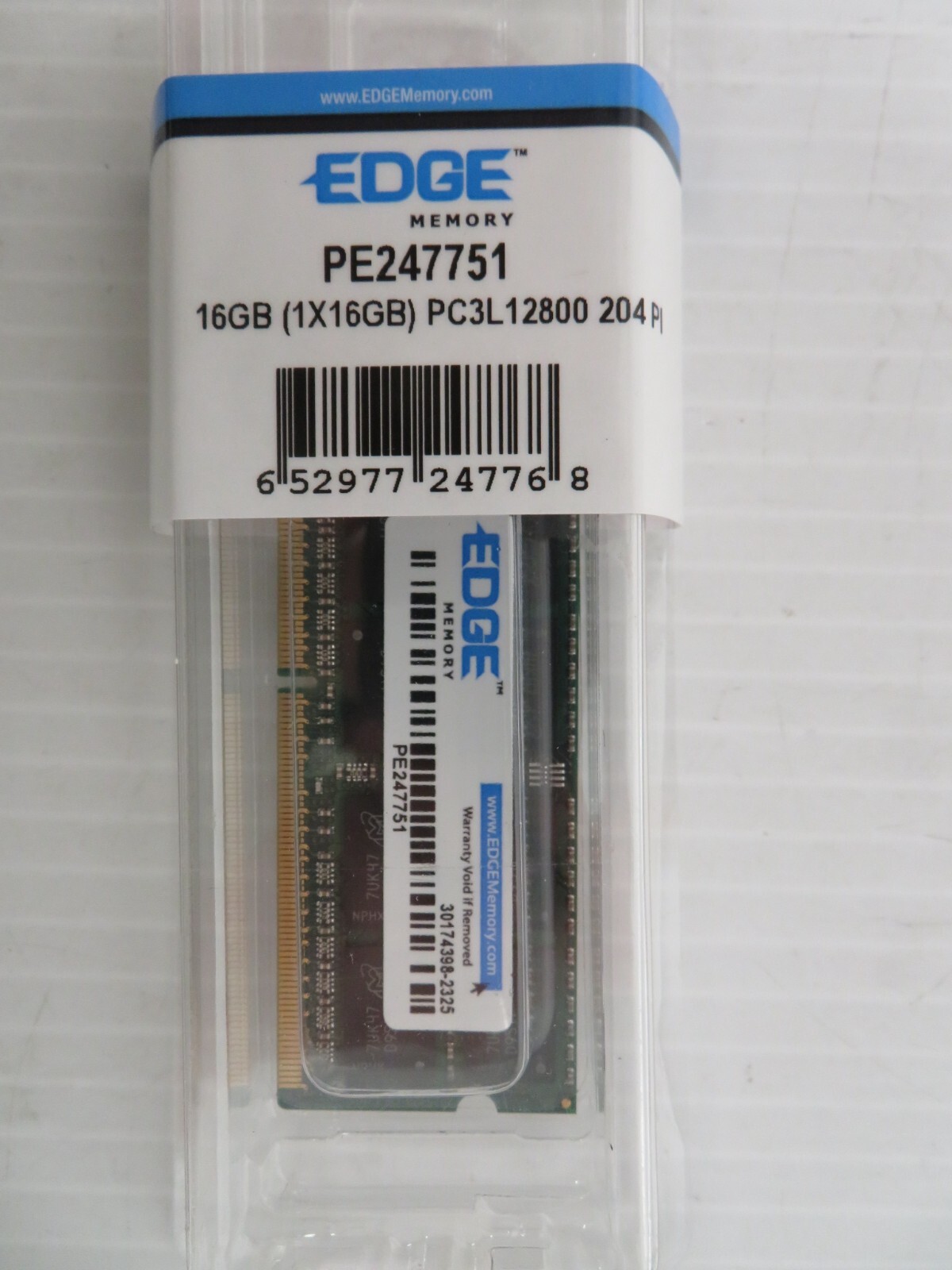 Edge Memory 16GB (1x16GB) DDR3L 1600MHz 2Rx8 PC3L-12800S SODIMM 1.35V RAM Module