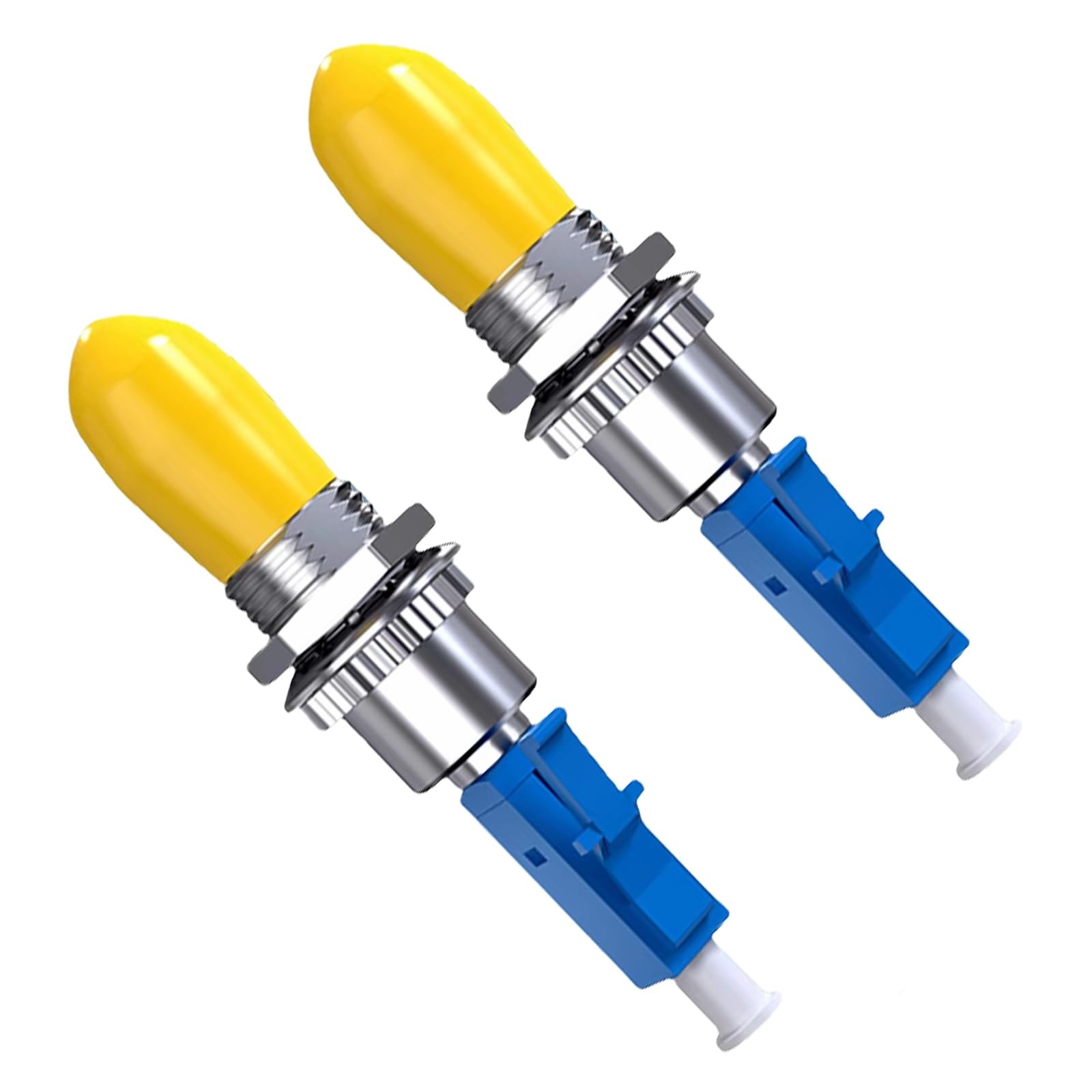 2-Pack LC to ST Fiber Optic Adapter，Single Mode 9/125um LC/UPC Male to ST/UPC...