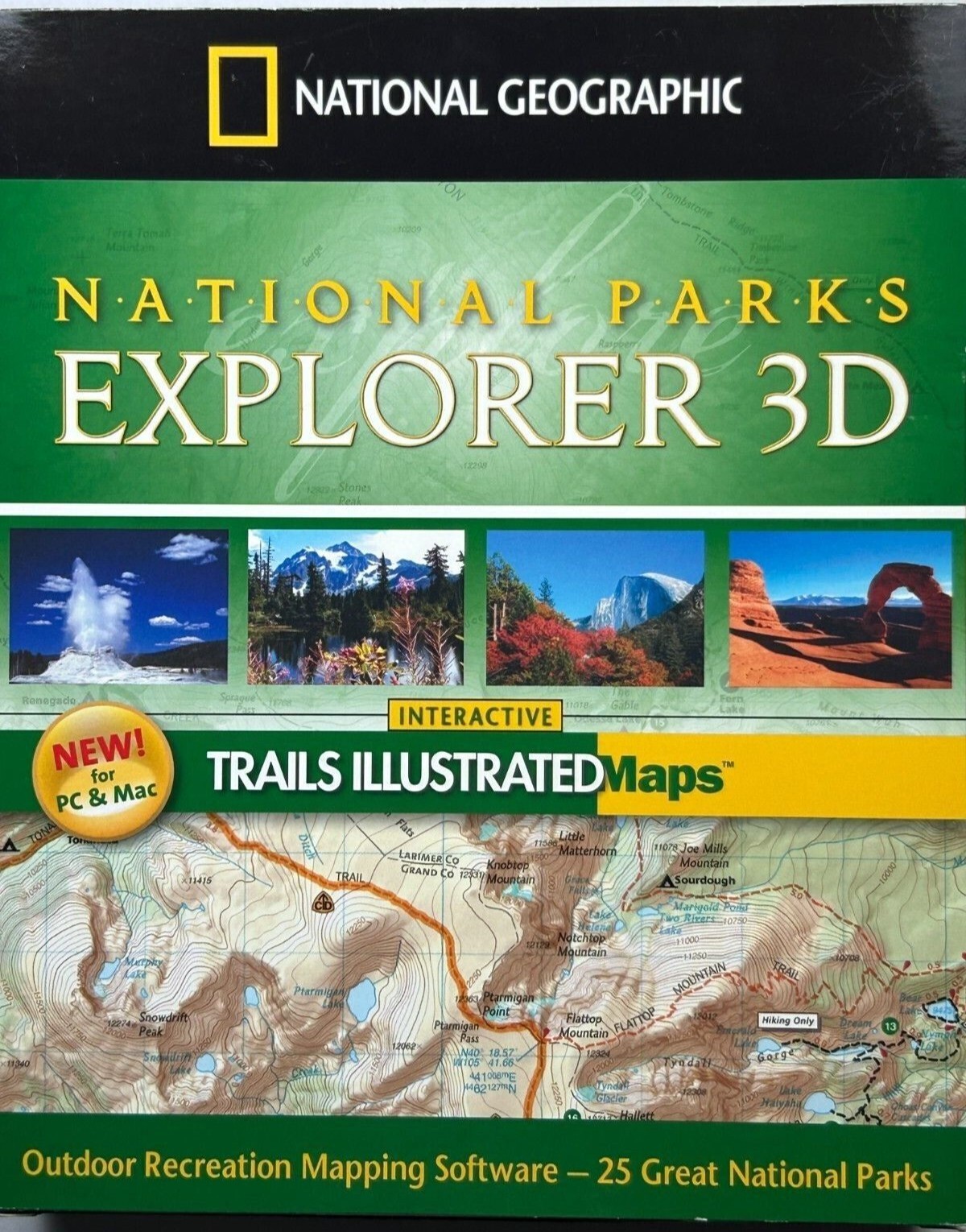 National Geographic Great Smoky Mountains  Park Trails Explorer 3D CD-ROM PC Mac