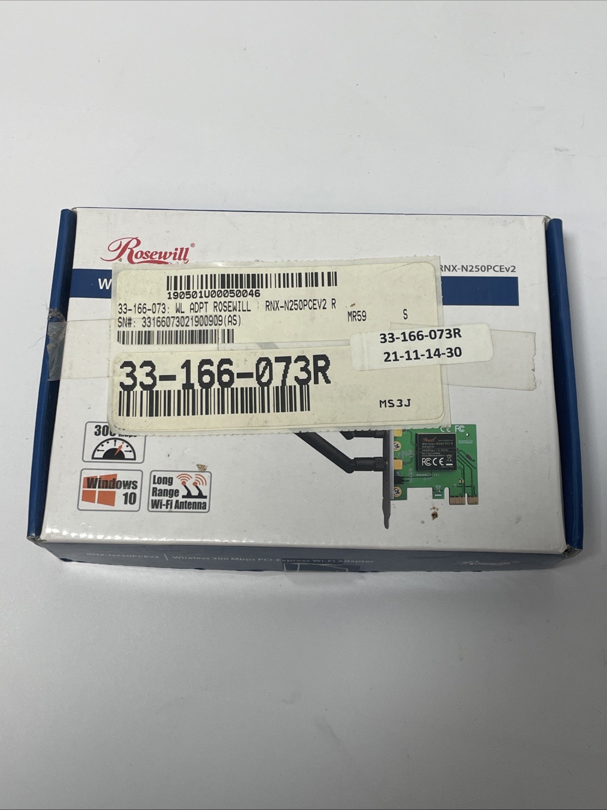 Rosewill Wireless N300 PCI-E WiFi Adapter, 300 Mbps (2.4 GHz) PCI #RNX-N250PCEv2