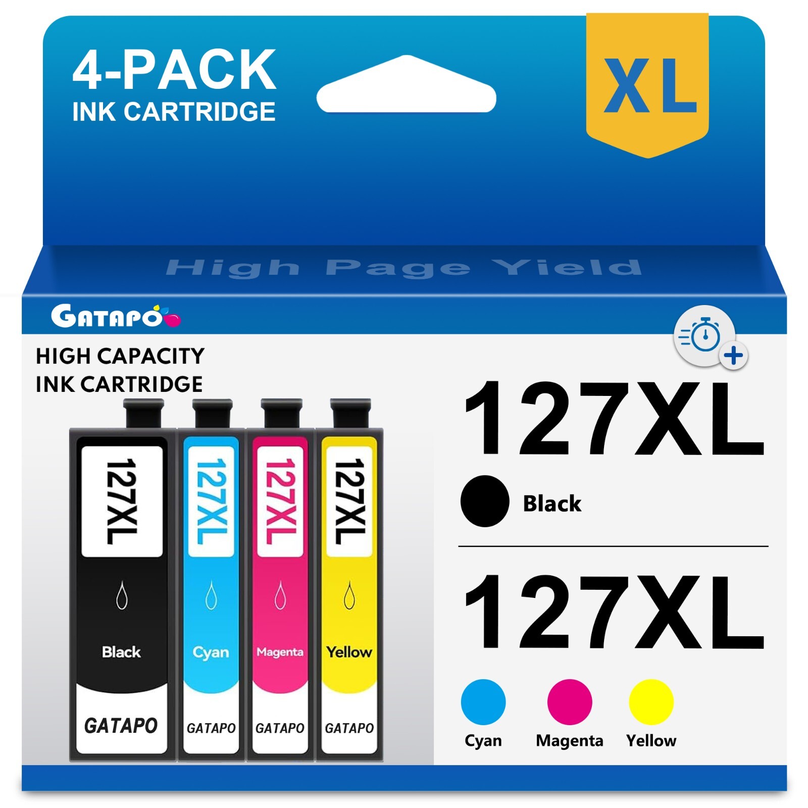 Compatible 127XL Ink  for Epson 127 WorkForce 3520 3530 3540 545 845