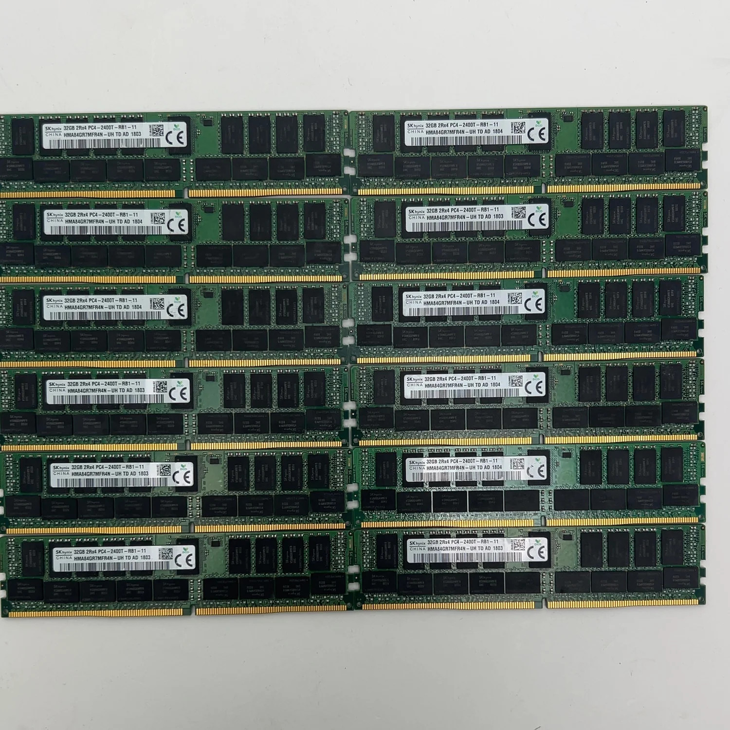 SK Hynix Server Memory 32GB (1x32GB) RAM DDR4 2400MHz HMA84GR7MFR4N Lot of 12