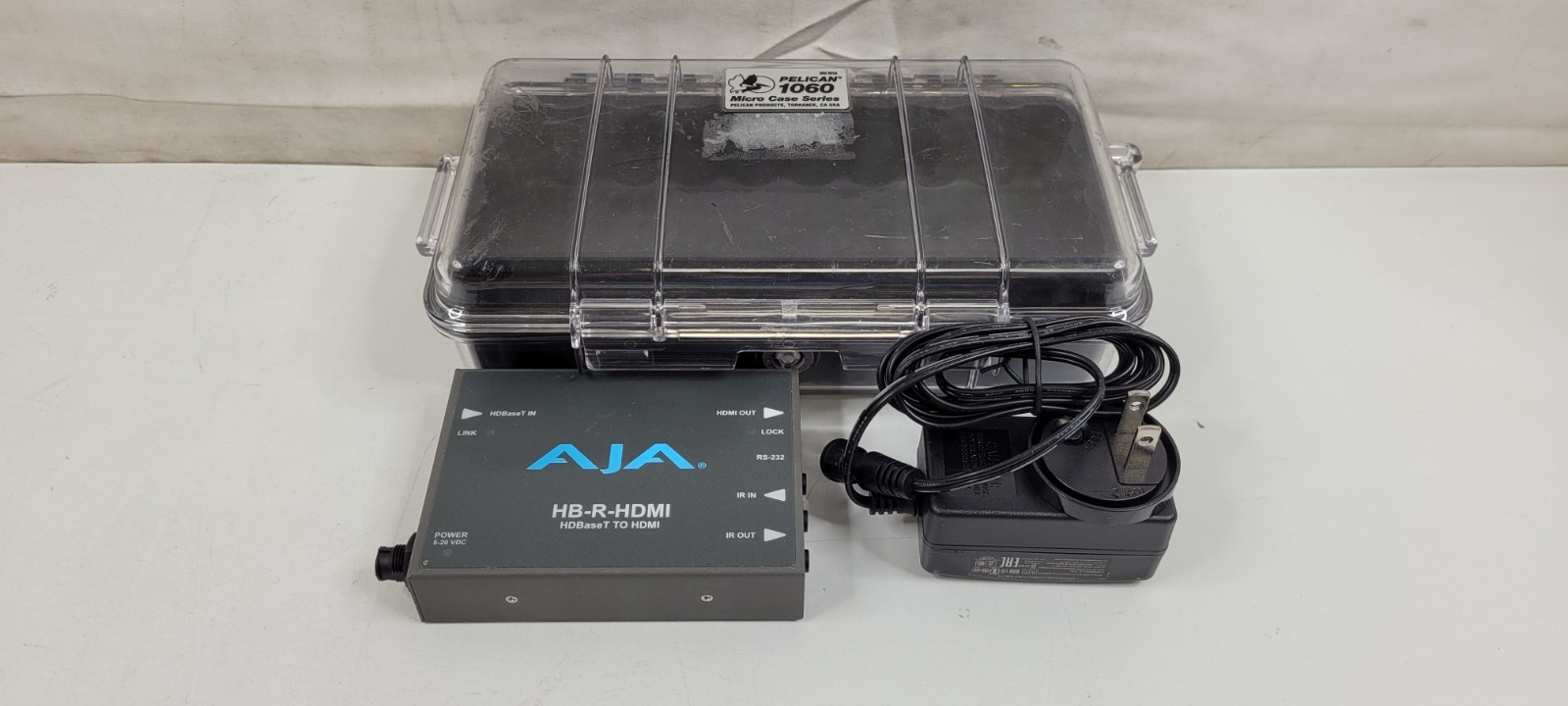 AJA HB-R-HDMI HD BaseT to HDMI Converter with Power Adapter and HARD CASE