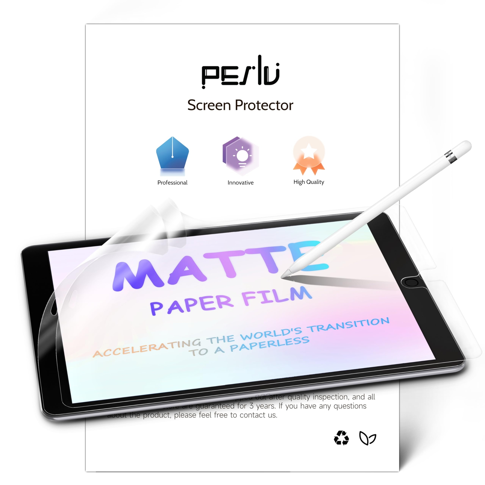 2 Pack Like Paper Screen Protector for iPad 9th/8th/7th (10.2-Inch, 2021-2019)