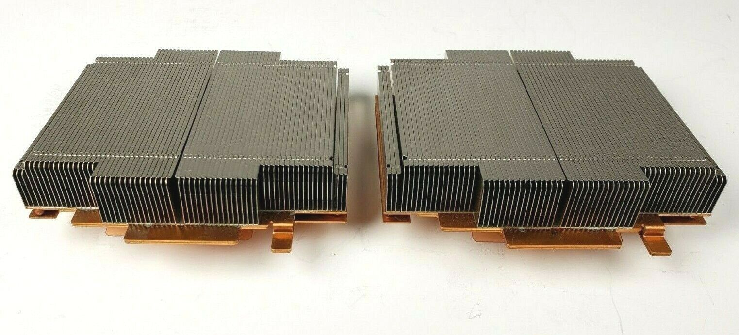 New Pair/2 Dell PowerEdge R610 Heatsink w/Copper Base & Heatpipes 130W TDP G1TJH