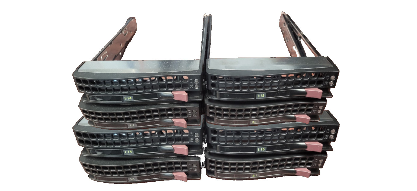 (LOT OF 8) For Supermicro 3.5" LFF SAS SATA Hard Drive Tray Caddy 01-SC93301 #73