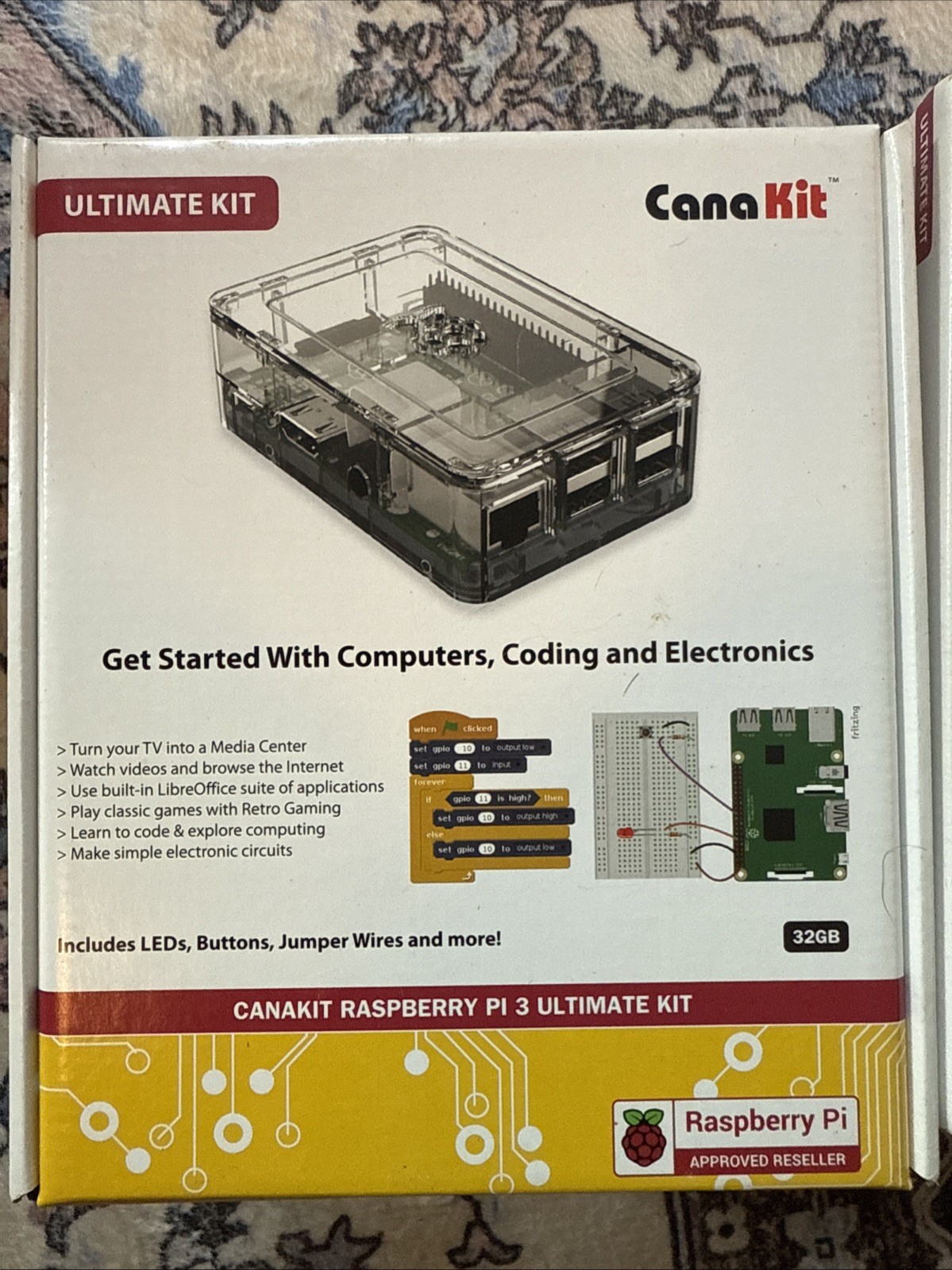 CanaKit Raspberry Pi 3 Model B Ultimate Kit 32GB New